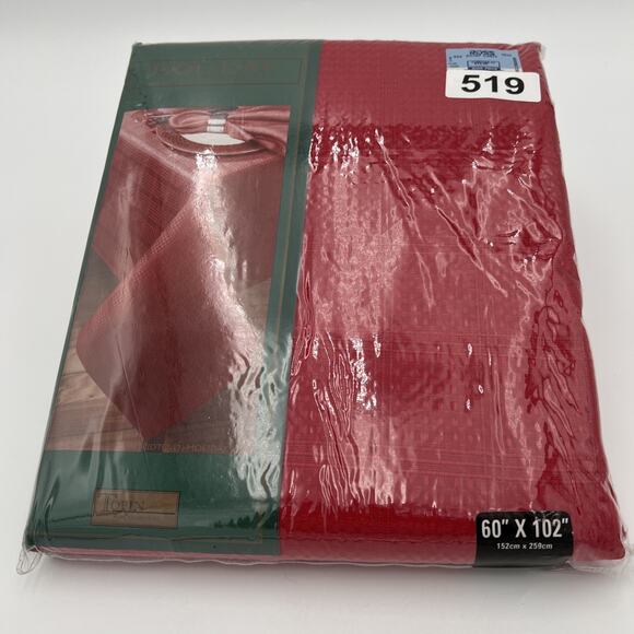 New - Tobin Home Fashions Holiday Fabric Tablecloth 60 x 102” Oval - Picture 2 of 16